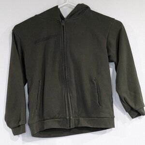 Pangaia 365 Midweight Zip Up Hoodie Olive Green Size 7-8
